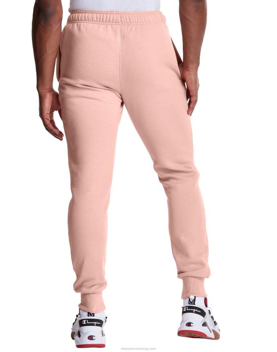 Champion moški klasične joggerje iz flisa c logotipom in napisom 31\" 2B84331 primer roza