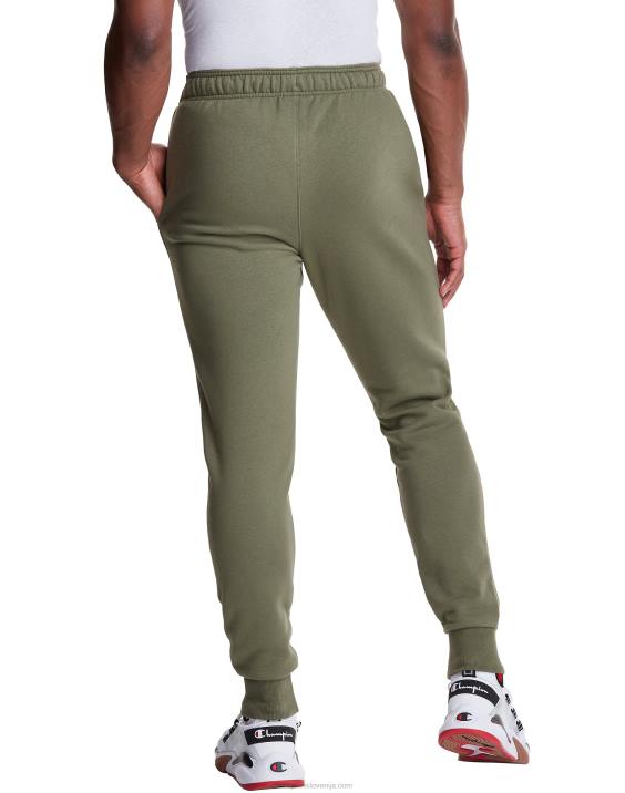 Champion moški klasične joggerje iz flisa c logotipom in napisom 31\" 2B84332 tovorna oljka