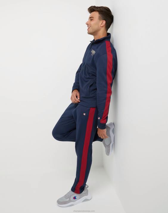 Champion moški športne hlače za dan igre z 30,5-palčnim logotipom v obliki črnega traku 2B84301 atletska mornarsko/brusnična torta