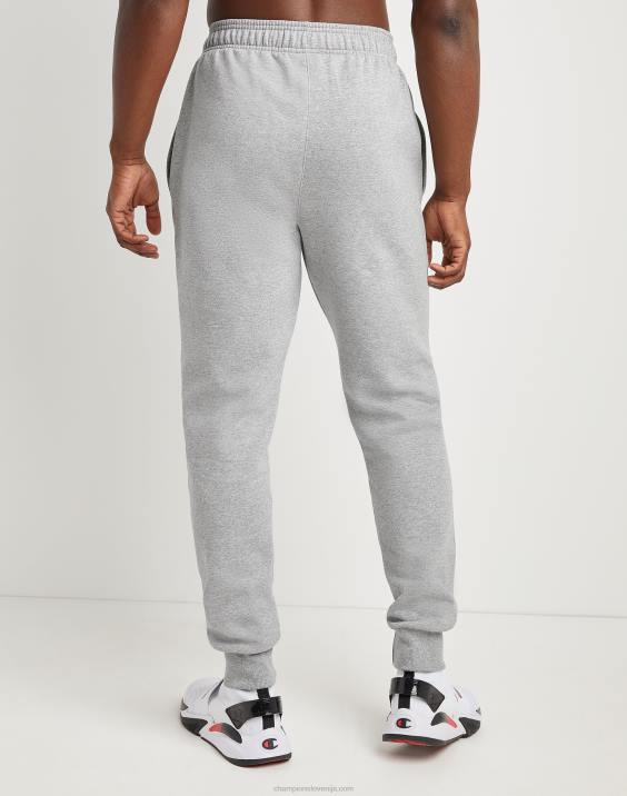 Champion moški powerblend joggers c logo 31\" 2B84264 oksford siva
