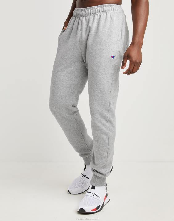 Champion moški powerblend joggers c logo 31\" 2B84264 oksford siva