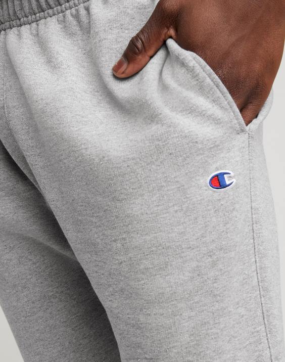 Champion moški powerblend joggers c logo 31\" 2B84264 oksford siva