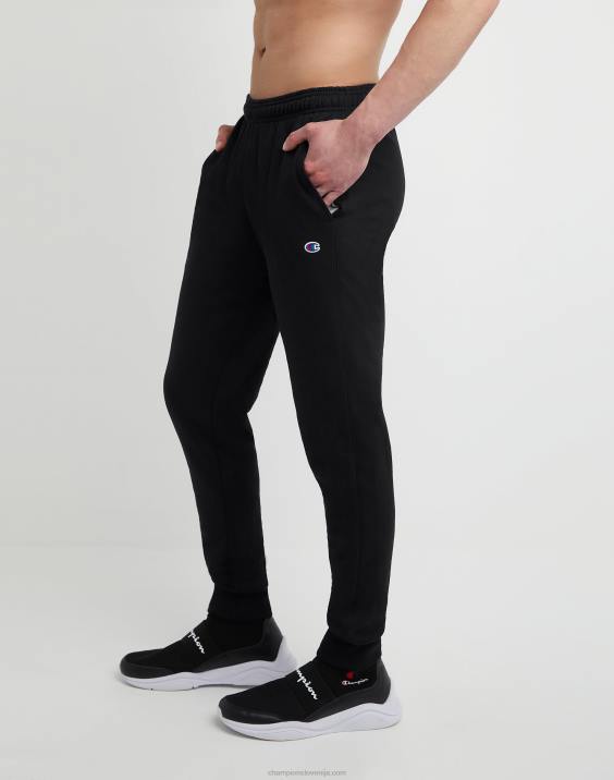 Champion moški powerblend joggers c logo 31\" 2B84265 Črna