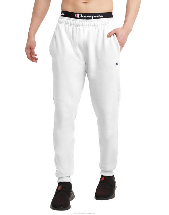 Champion moški powerblend joggers c logo 31" 2B84266 bela