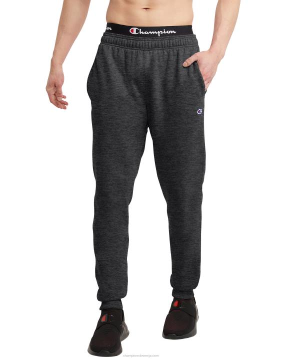 Champion moški powerblend joggers c logo 31" 2B84267 granitno resje