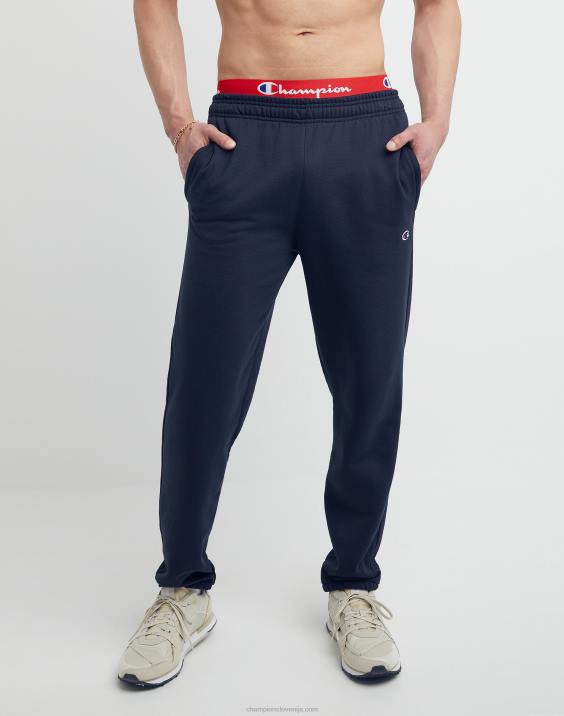 Champion moški powerblend trenirke sproščen spodnji del 32" 2B84275 mornarica