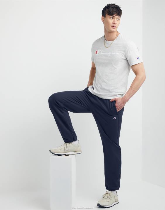 Champion moški powerblend trenirke sproščen spodnji del 32\" 2B84275 mornarica