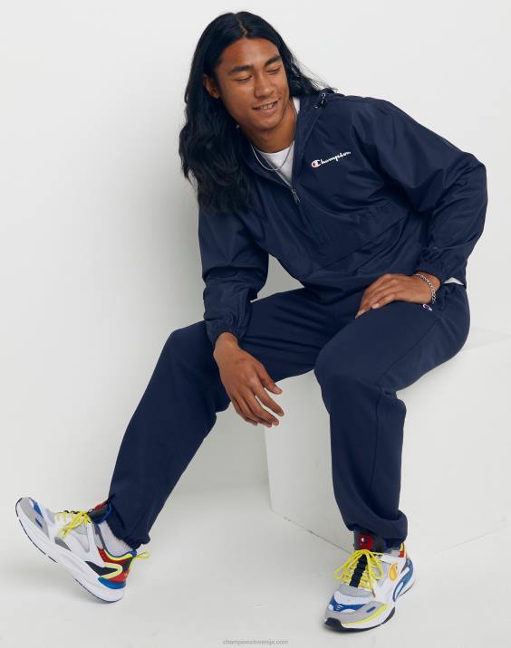 Champion moški powerblend trenirke sproščen spodnji del 32\" 2B84275 mornarica