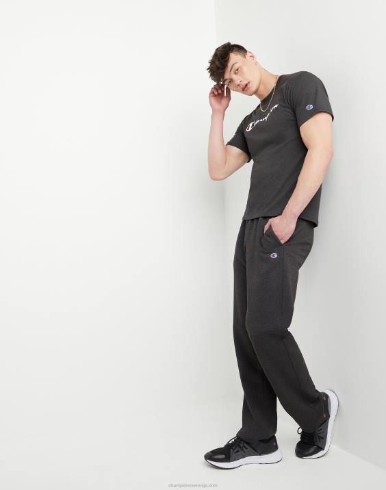 Champion moški powerblend trenirke sproščen spodnji del 32\" 2B84277 granitno resje