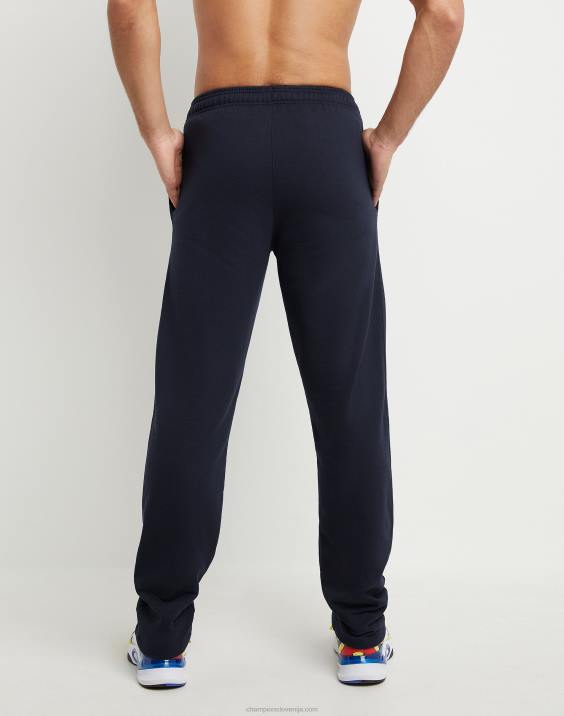 Champion moški powerblend trenirke z odprtim spodnjim delom 32\" 2B84271 mornarica