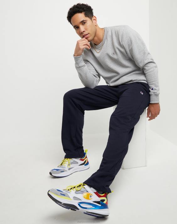 Champion moški powerblend trenirke z odprtim spodnjim delom 32\" 2B84271 mornarica