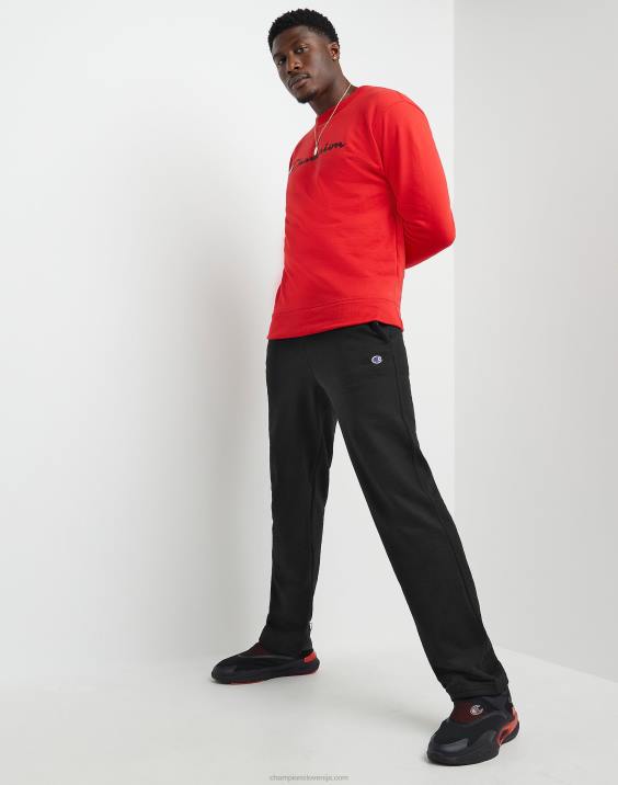 Champion moški powerblend trenirke z odprtim spodnjim delom 32\" 2B84272 Črna