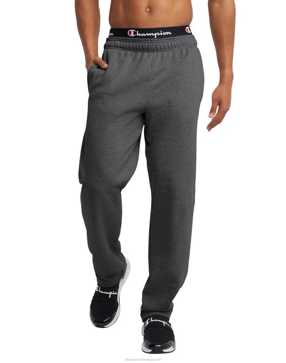 Champion moški powerblend trenirke z odprtim spodnjim delom 32" 2B84273 granitno resje