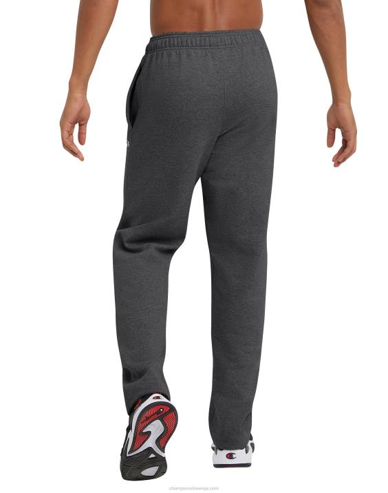 Champion moški powerblend trenirke z odprtim spodnjim delom 32\" 2B84273 granitno resje