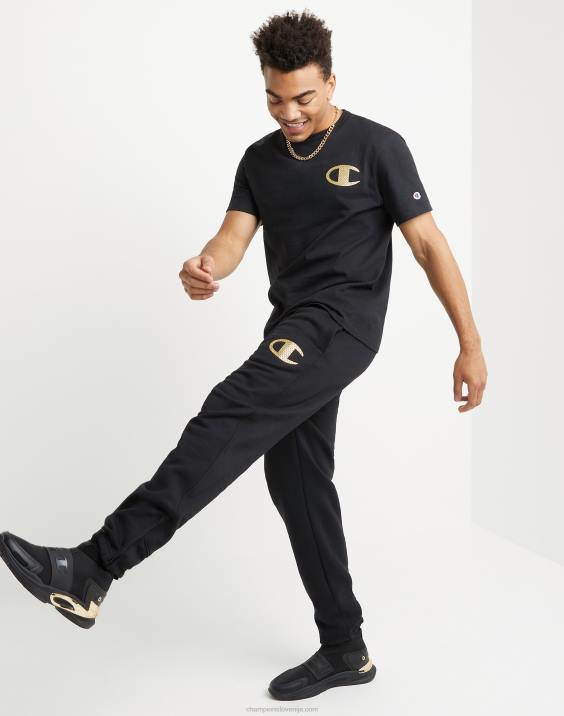 Champion moški super flis 2.0 hlače visoke gostote c 30,75\" 2B84296 Črna