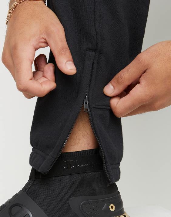 Champion moški super flis 2.0 hlače visoke gostote c 30,75\" 2B84296 Črna