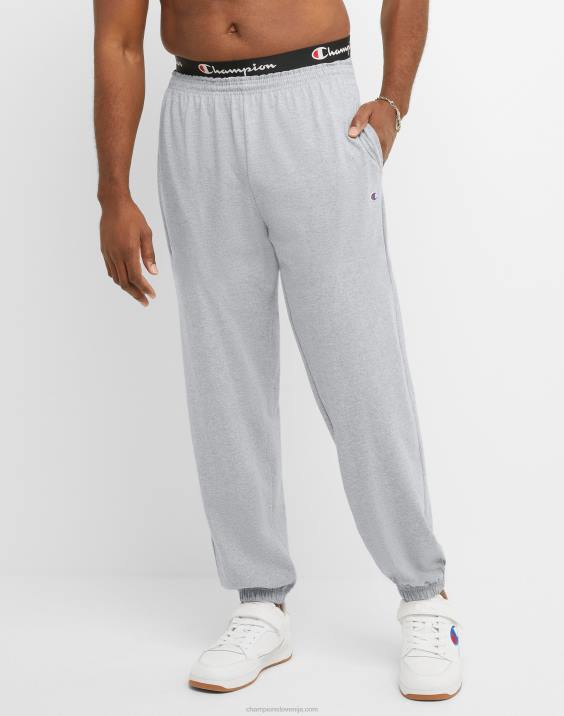Champion moški velike in visoke zaprte hlače za vsak dan 31"-36" 2B84218 oksford siva