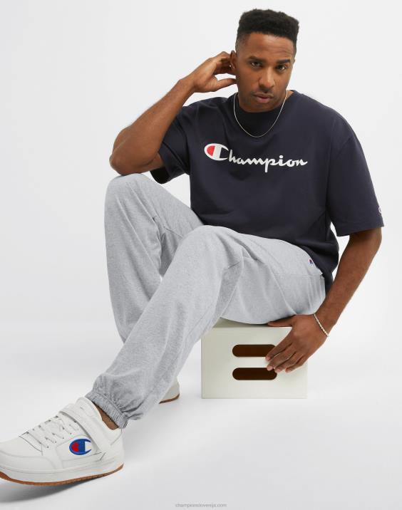 Champion moški velike in visoke zaprte hlače za vsak dan 31\"-36\" 2B84218 oksford siva