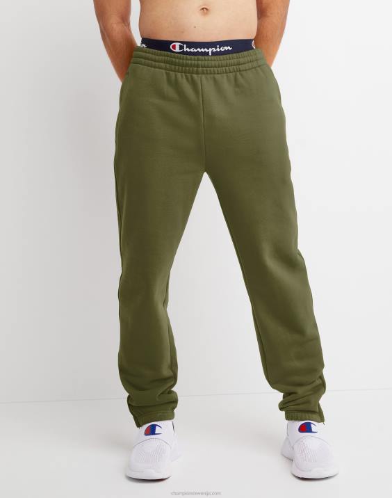 moški hlače Champion Super Fleece 2.0 30,75" 2B84239 tovorna oljka