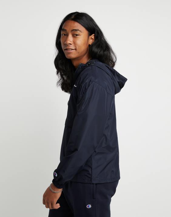 Champion moški logotip skripta na jakni za stadion 2B84181 mornarica