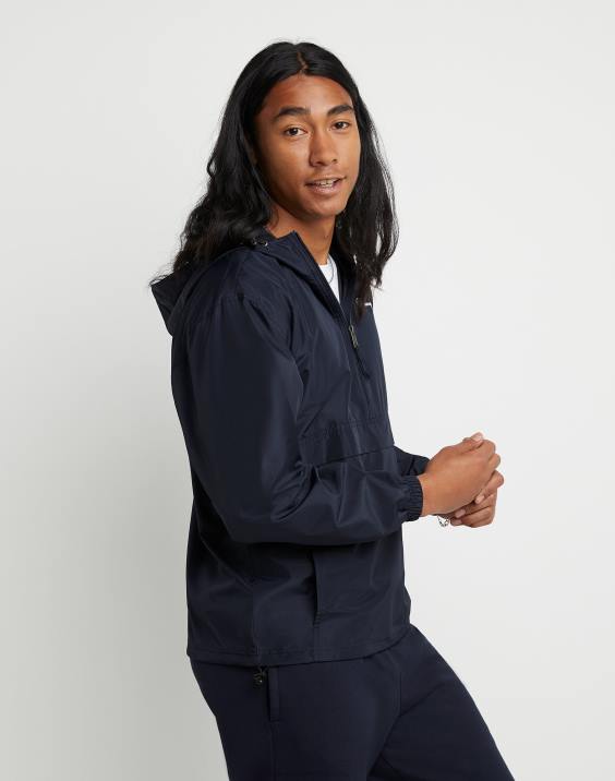 Champion moški logotip skripta na jakni za stadion 2B84181 mornarica