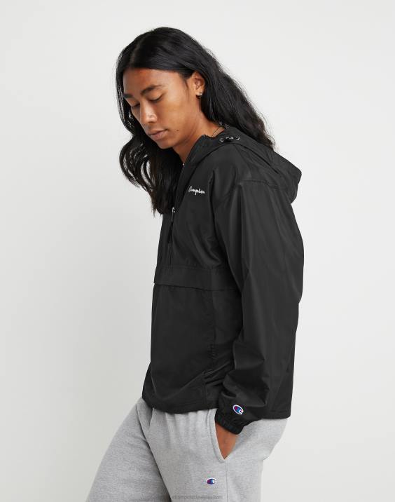 Champion moški logotip skripta na jakni za stadion 2B84182 Črna