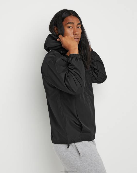 Champion moški logotip skripta na jakni za stadion 2B84182 Črna