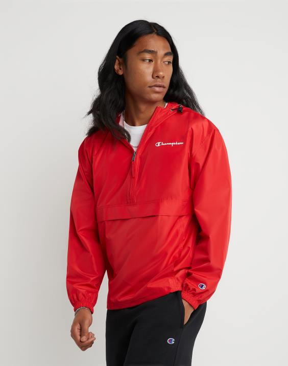 Champion moški logotip skripta na jakni za stadion 2B84183 škrlat