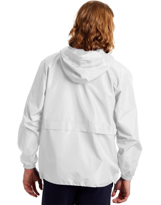 Champion moški logotip skripta za jakno s polno zadrgo na stadionu 2B84189 bela