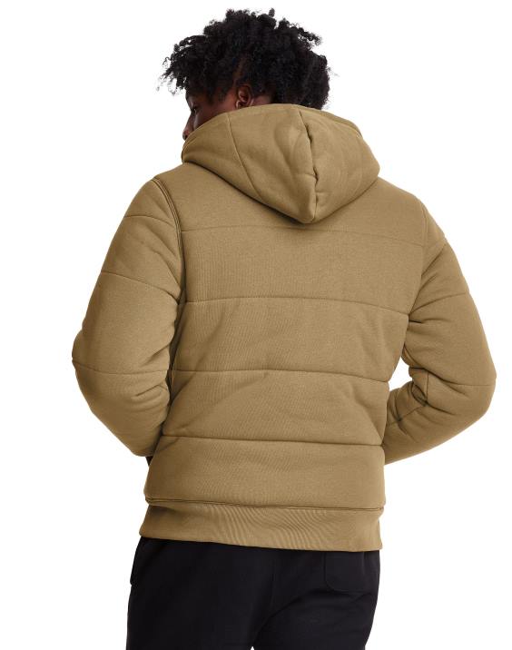 Champion moški napihnjen jopič z vzvratnim tkanjem 2B84195 polnozrnati kaki