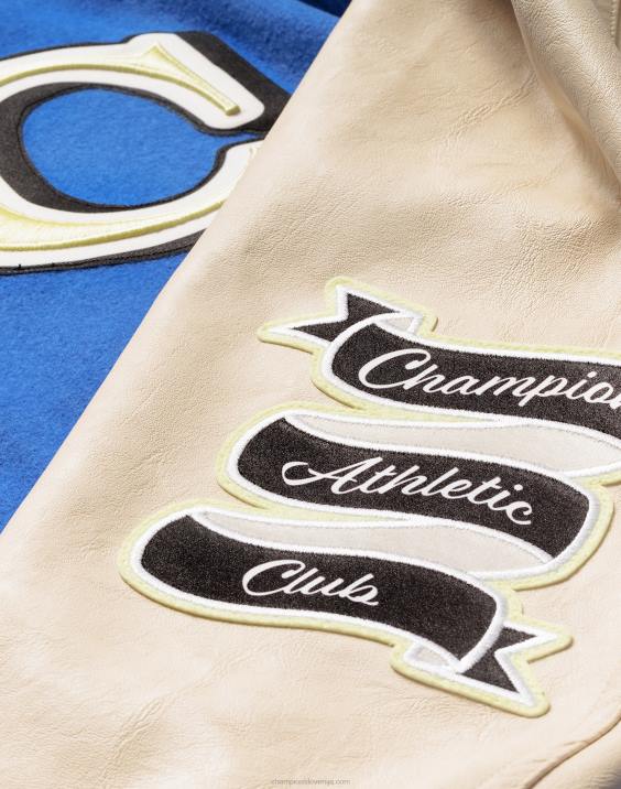 Champion moški pisemska jakna velika c 2B84175 royal blue blast/sveža porjavelost