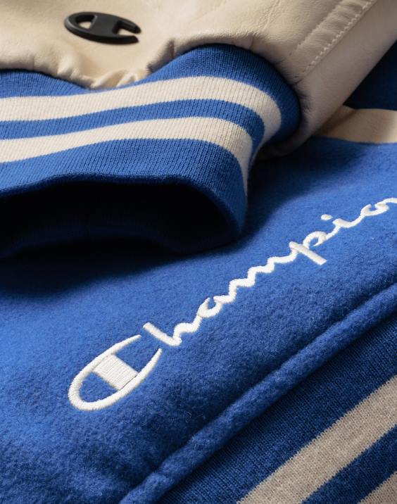 Champion moški pisemska jakna velika c 2B84175 royal blue blast/sveža porjavelost