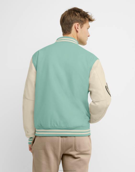 Champion moški pisemska jakna velika c 2B84176 čista meta/bela kreda