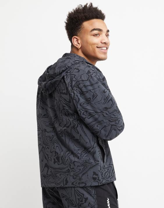 Champion moški ripstop anorak jakna script camo 2B84171 prikriti tekoči marmor