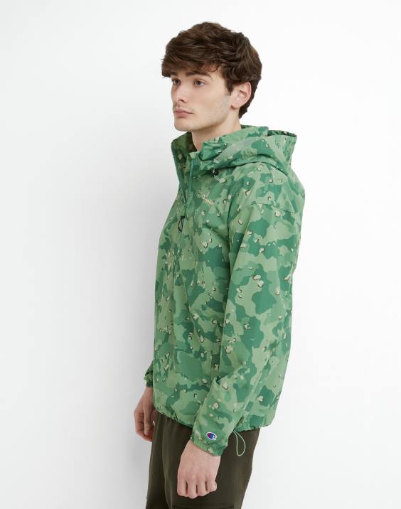 Champion moški ripstop anorak jakna script camo 2B84172 cc camo vse o olivi