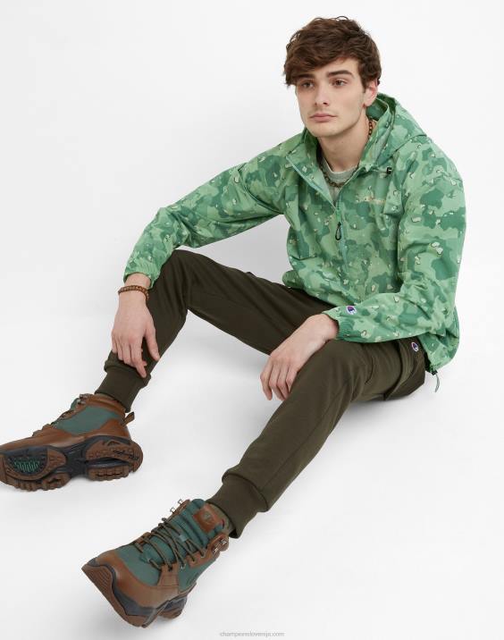 Champion moški ripstop anorak jakna script camo 2B84172 cc camo vse o olivi