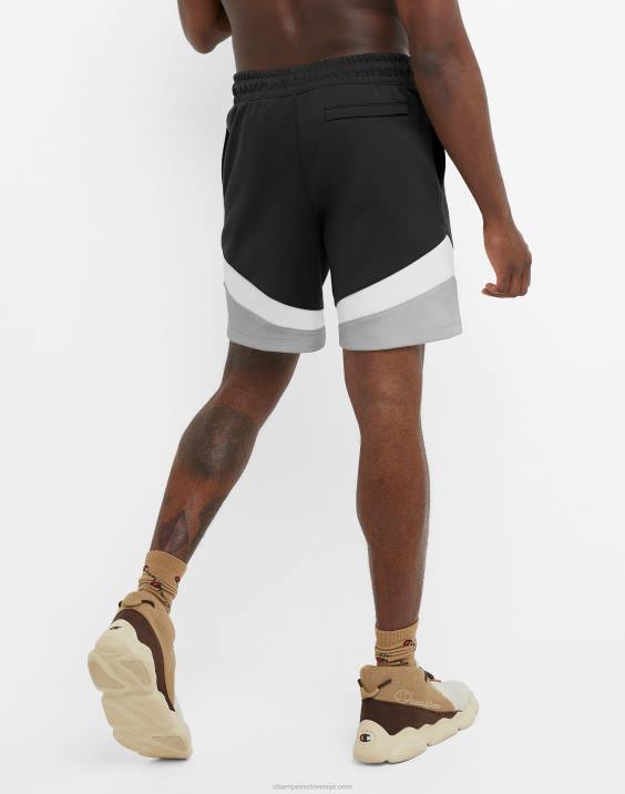 Champion moški Fleksibilne kratke hlače z barvnim blokiranjem 9\" 2B84376 črna/bela/oxford siva