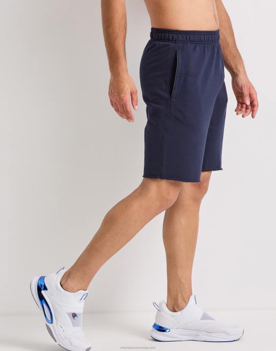 Champion moški Powerblend kratke hlače iz flisa c logotipom 10\" 2B84459 mornarica