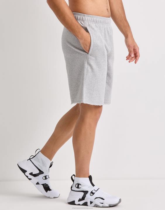 Champion moški Powerblend kratke hlače iz flisa c logotipom 10\" 2B84460 oksford siva