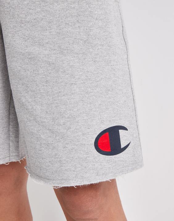 Champion moški Powerblend kratke hlače iz flisa c logotipom 10\" 2B84460 oksford siva