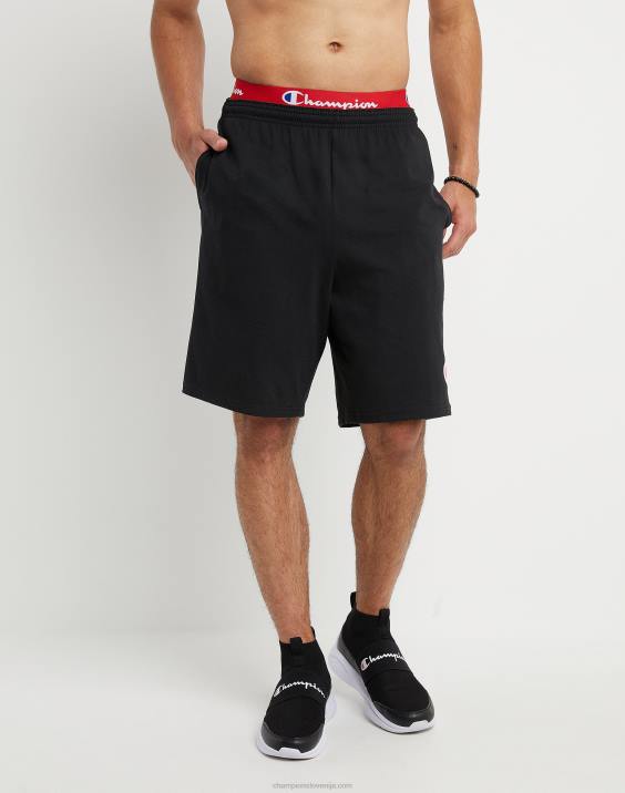 Champion moški Powerblend kratke hlače iz flisa c logotipom 10" 2B84461 Črna