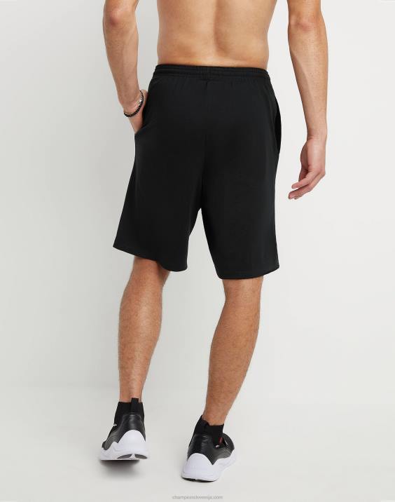 Champion moški Powerblend kratke hlače iz flisa c logotipom 10\" 2B84461 Črna