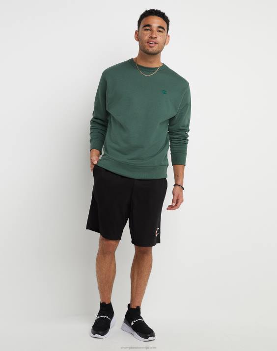 Champion moški Powerblend kratke hlače iz flisa c logotipom 10\" 2B84461 Črna