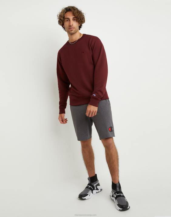 Champion moški bombažne kratke hlače za vsak dan z grafiko 9\" 2B84470 granitno resje