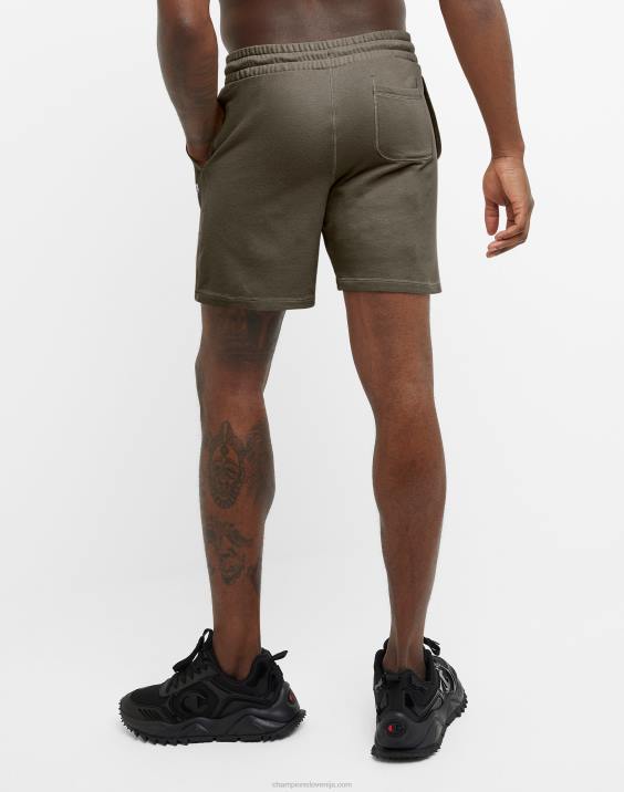 Champion moški global explorer kratke hlače iz francoskega frotirja c z našitkom 7\" 2B84410 rozin rjava
