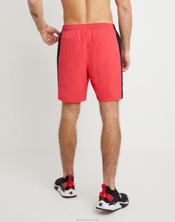 Champion moški hibridne kratke hlače 7\" 2B84432 rdeč kamen/črna