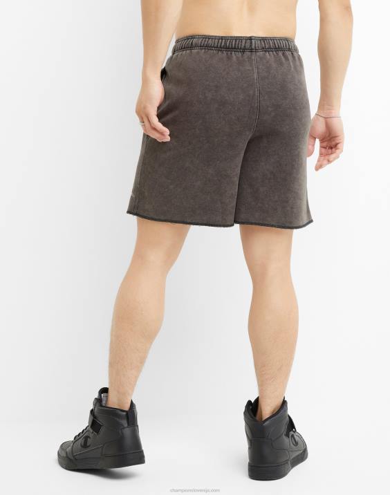 Champion moški kislinsko prane kratke hlače z valovitim logotipom 7\" 2B84407 kislinsko pranje črno