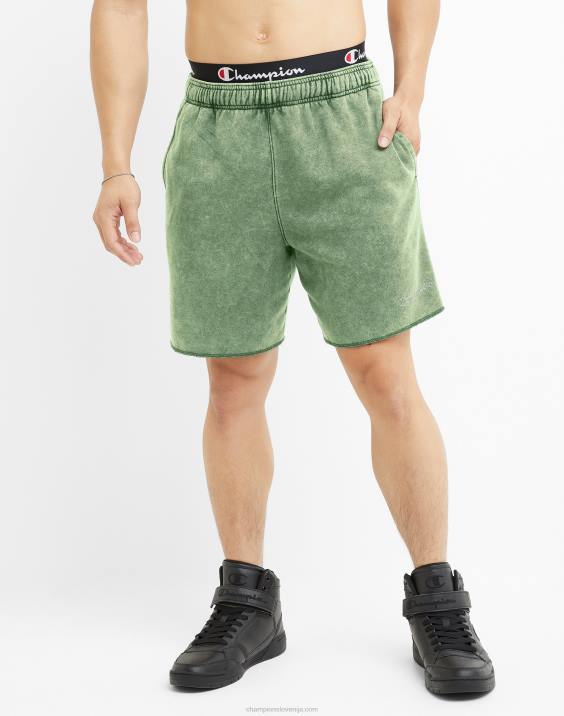 Champion moški kislinsko prane kratke hlače z valovitim logotipom 7" 2B84408 kislinsko pranje vse o oljkah