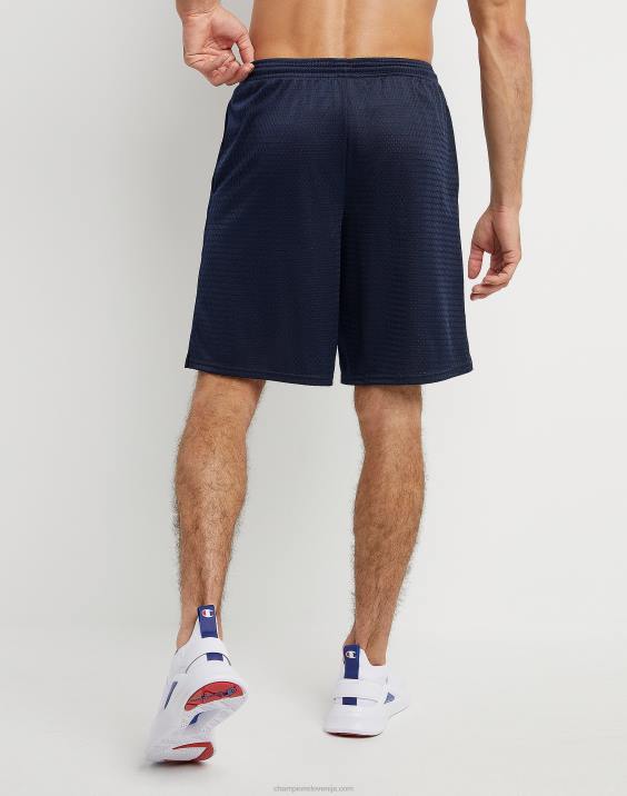 Champion moški klasične grafične mrežaste kratke hlače z vibriranjem c 9\" 2B84402 mornarica