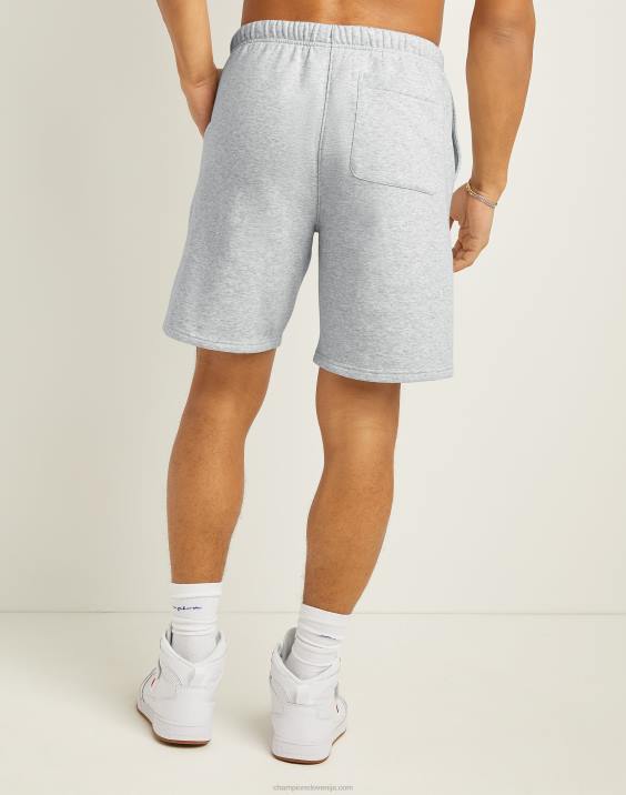 Champion moški klasične kratke hlače iz flisa z vezenim logotipom C & script 8\" 2B84473 kremno vresje iz beljenega kamna